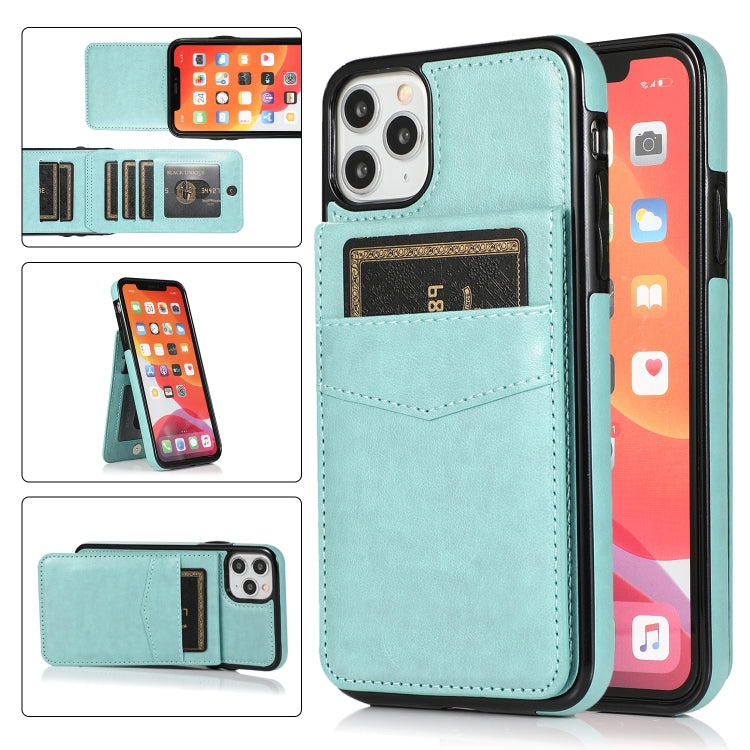 Solid Color PC + TPU Protective Case with Holder & Card Slots, For iPhone XR, For iPhone XS Max, For iPhone 11, For iPhone 11 Pro