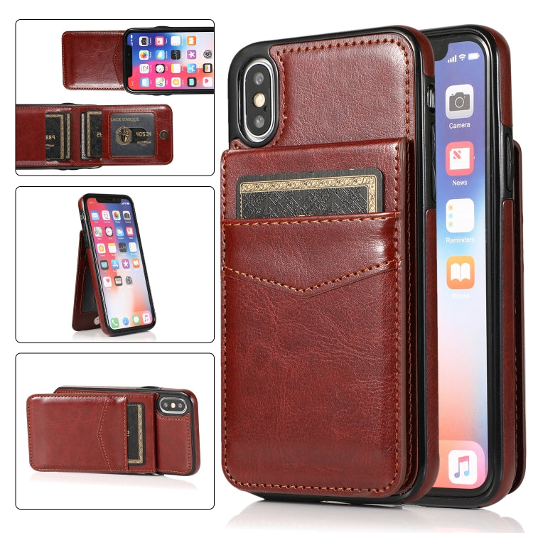 Solid Color PC + TPU Protective Case with Holder & Card Slots, For iPhone XR, For iPhone XS Max, For iPhone 11, For iPhone 11 Pro