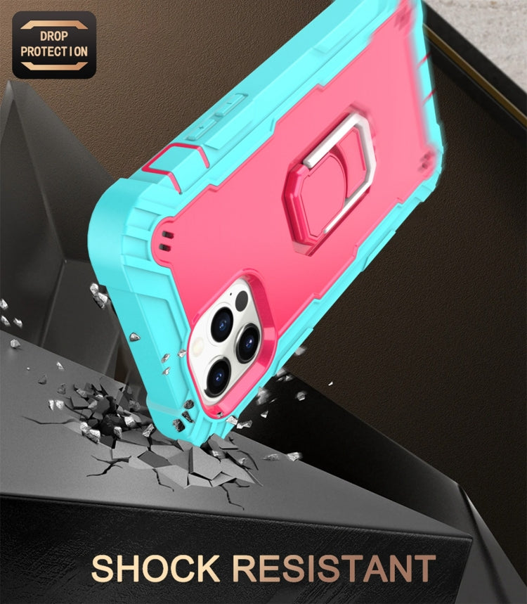 PC + Rubber 3-layers Shockproof Protective Case with Rotating Holder, For iPhone 12 Mini, For iPhone 12 / 12 Pro