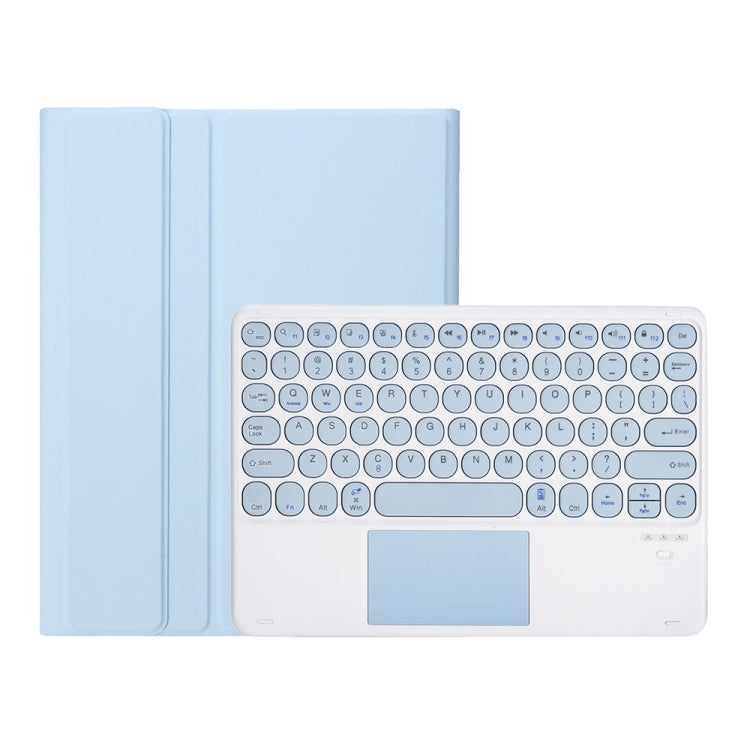 YT098B-A Detachable Candy Color Skin Feel Texture Round Keycap Bluetooth Keyboard Leather Case with Touch Control For iPad Air 11 2024 / 2025 / Air 4 10.9 2020 / Air 5 10.9 2022 (Purple), For iPad 9.7 inch 2018 & 2017 / Pro 9.7 inch / Air 2 / Air...