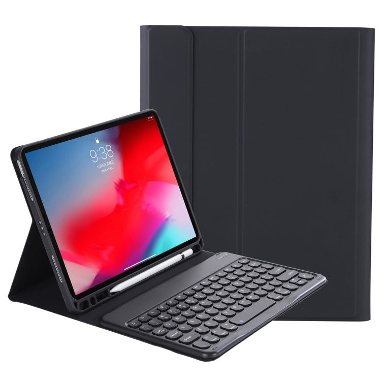 YT11B Detachable Candy Color Skin Feel Texture Round Keycap Bluetooth Keyboard Leather Case For iPad Air 4 2020 / Air 5 2022 / Pro 11 inch 2022 / 2021 / 2020 / 2018(White Ice), iPad 10.2 2020 & 2019 / Air 2019 / Pro 10.5 inch...