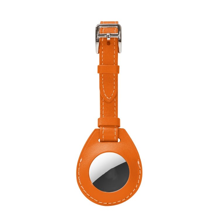 Shockproof Anti-scratch Leather Protective Case Cover with Hang Loop For AirTag, Luggage Tag