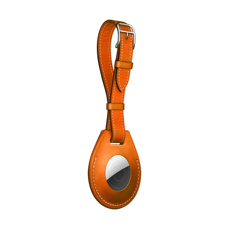 Shockproof Anti-scratch Leather Protective Case Cover with Hang Loop For AirTag, Luggage Tag