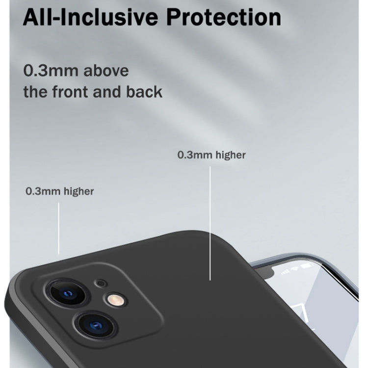 Solid Color Imitation Liquid Silicone Straight Edge Dropproof Full Coverage Protective Case, For iPhone 12 mini, For iPhone 12