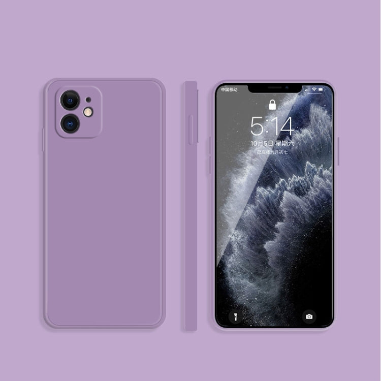 Solid Color Imitation Liquid Silicone Straight Edge Dropproof Full Coverage Protective Case, For iPhone 12 mini, For iPhone 12