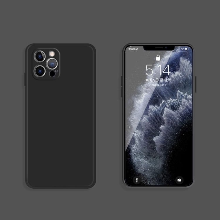 Solid Color Imitation Liquid Silicone Straight Edge Dropproof Full Coverage Protective Case, For iPhone 12 Pro, For iPhone 12 Pro Max