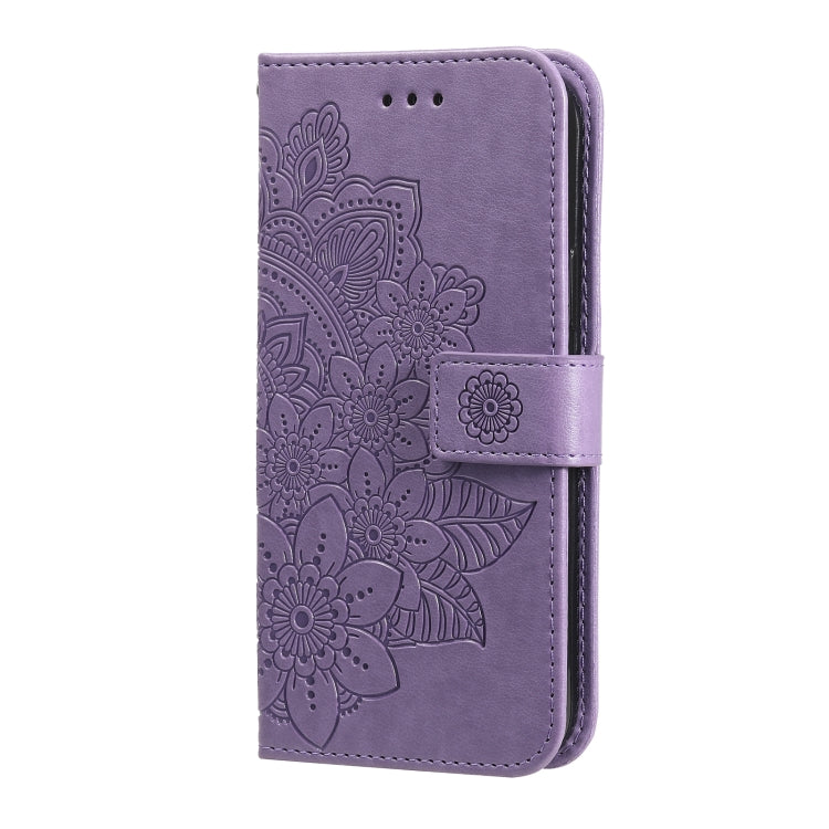 7-petal Flowers Embossing Pattern Horizontal Flip PU Leather Case with Holder & Card Slots & Wallet & Photo Frame, For iPhone 12 / 12 Pro, For iPhone 12 Pro Max