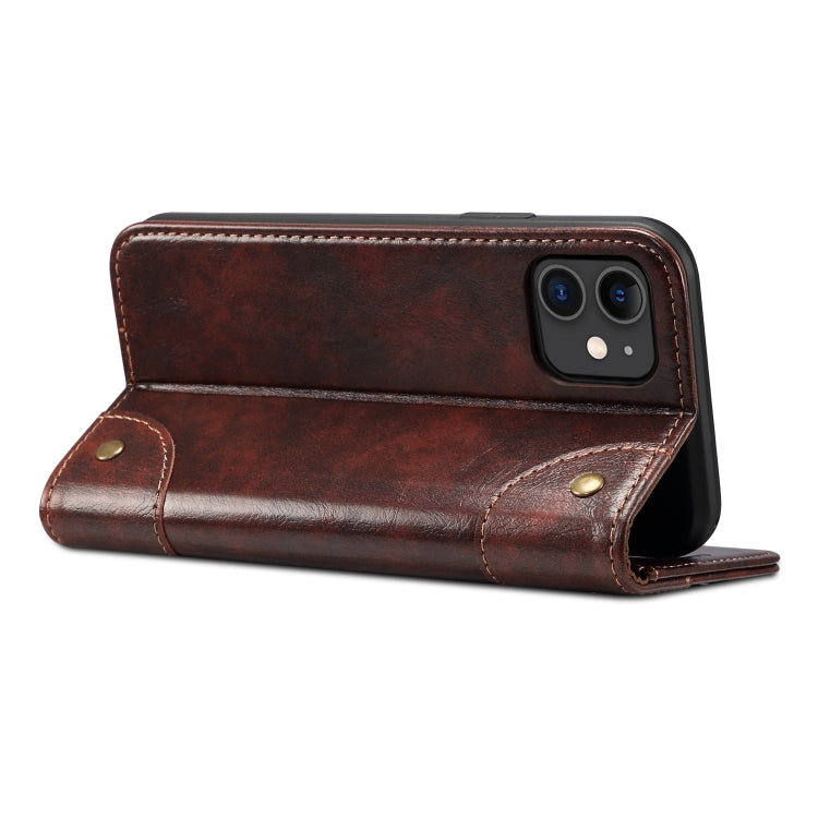 Baroque Simple Horizontal Flip Leather Case, with Holder & Card Slots & Wallet, For iPhone 11, For iPhone 11 Pro, For iPhone 11 Pro Max, For iPhone XS / X