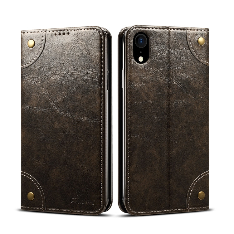 Baroque Simple Horizontal Flip Leather Case, with Holder & Card Slots & Wallet, For iPhone SE 2022 / SE 2020 / 8 / 7, For iPhone 8 Plus / 7 Plus, For iPhone XR, For iPhone XS Max