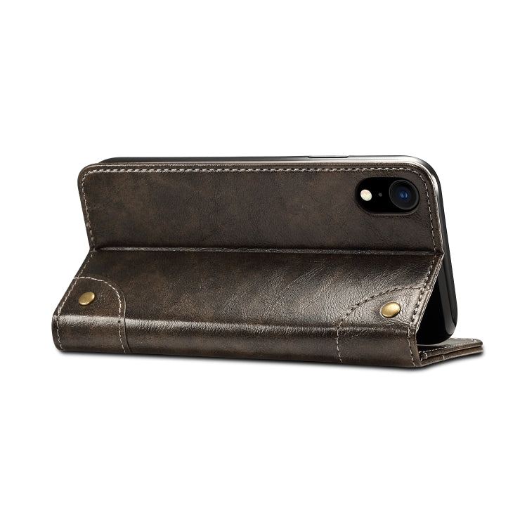 Baroque Simple Horizontal Flip Leather Case, with Holder & Card Slots & Wallet, For iPhone SE 2022 / SE 2020 / 8 / 7, For iPhone 8 Plus / 7 Plus, For iPhone XR, For iPhone XS Max