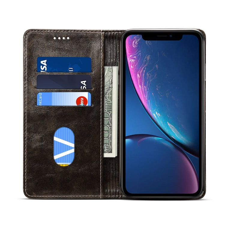 Baroque Simple Horizontal Flip Leather Case, with Holder & Card Slots & Wallet, For iPhone SE 2022 / SE 2020 / 8 / 7, For iPhone 8 Plus / 7 Plus, For iPhone XR, For iPhone XS Max