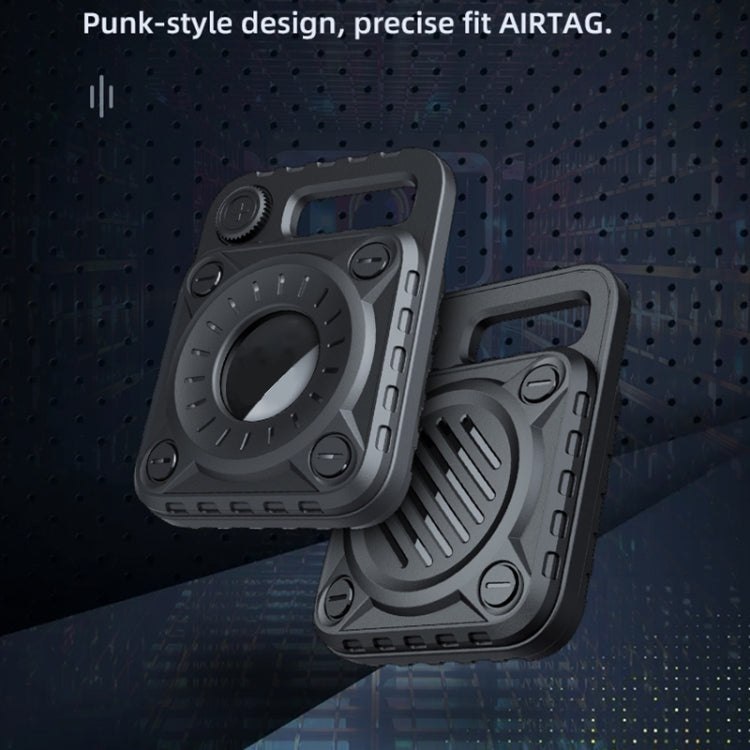 Anti-scratch Shockproof TPU Protective Cover Case with Keychain Hook Loop for AirTag, Armor, Punk Armor