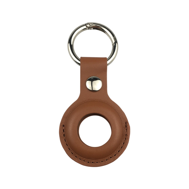 Shockproof Anti-scratch Leather Protective Case Cover Key Chain with Hang Loop For AirTag