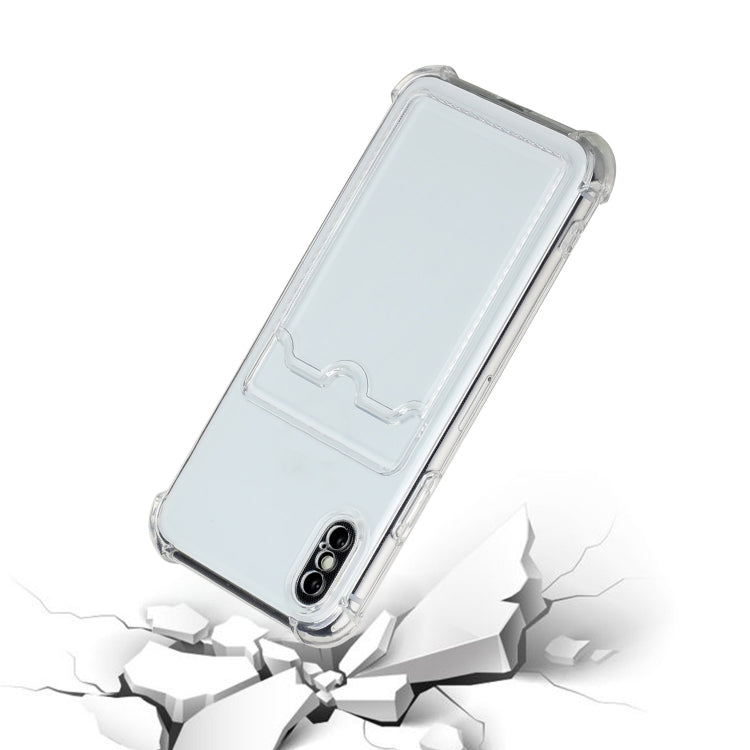 TPU Dropproof Protective Back Case with Card Slot, For iPhone 8 Plus / 7 Plus, For iPhone SE 2022 / SE 2020 / 8 / 7, For iPhone XS / X, For iPhone XR, For iPhone XS Max