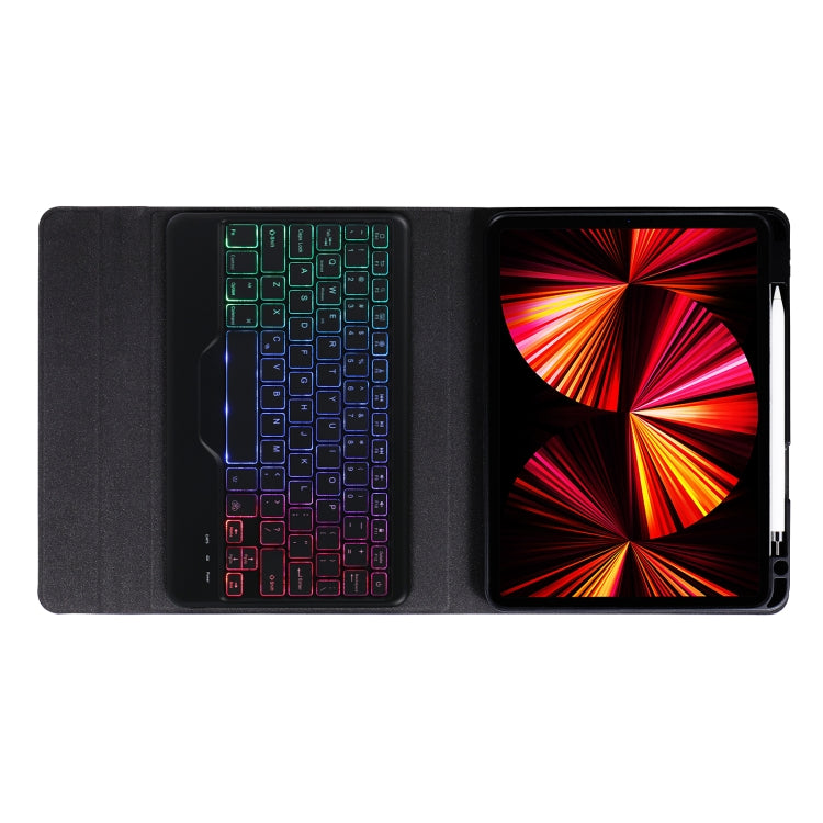 B011S Splittable Backlight Bluetooth Keyboard Leather Case with Triangle Holder & Pen Slot, For iPad 9.7 2018 & 2017 / Pro 9.7 / Air 2, For iPad 10.2 2020 & 2019 / Pro 10.5 inch / Air 3 10.5 inch...