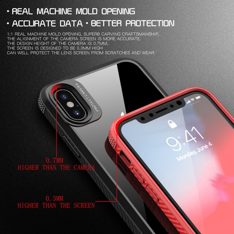 iPAKY MG Series Carbon Fiber Texture Shockproof TPU+ Transparent PC Case, For iPhone 11, For iPhone 11 Pro, For iPhone 11 Pro Max, For iPhone 12 mini, For iPhone 12 / 12 Pro, For iPhone 12 Pro Max, For iPhone XS / X, For iPhone XR, For iPhone XS Max