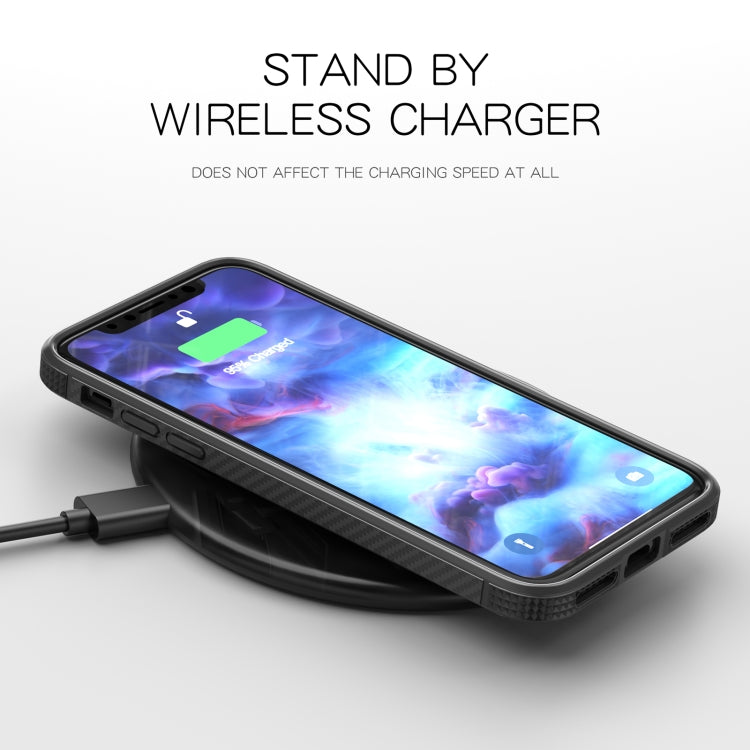 iPAKY MG Series Carbon Fiber Texture Shockproof TPU+ Transparent PC Case, For iPhone 11, For iPhone 11 Pro, For iPhone 11 Pro Max, For iPhone 12 mini, For iPhone 12 / 12 Pro, For iPhone 12 Pro Max, For iPhone XS / X, For iPhone XR, For iPhone XS Max
