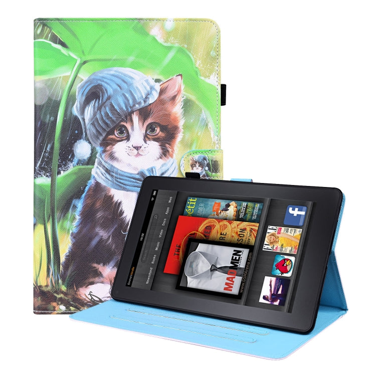 Animal Pattern Horizontal Flip Leather Case with Holder & Card Slots & Photo Frame & Sleep / Wake-up Function, For Amazon Fire HD 10 2019, For Amazon Fire HD 10 2021, For Amazon Kindle Paperwhite 4 / 3 / 2 / 1, For Amazon Kindle Fire 7