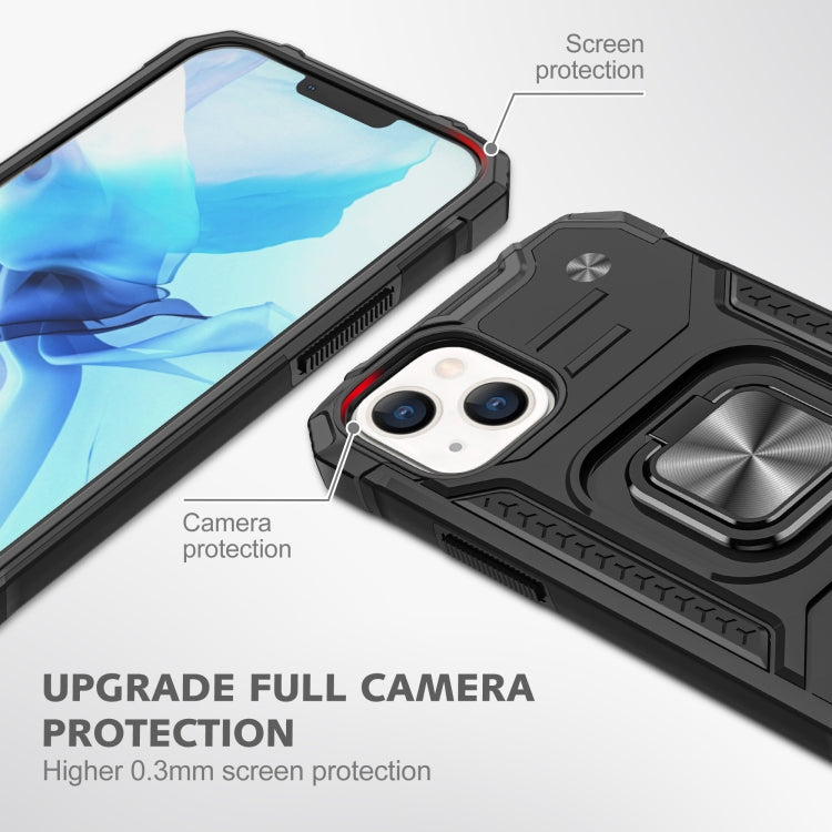 Magnetic Armor Shockproof TPU + PC Case with Metal Ring Holder
