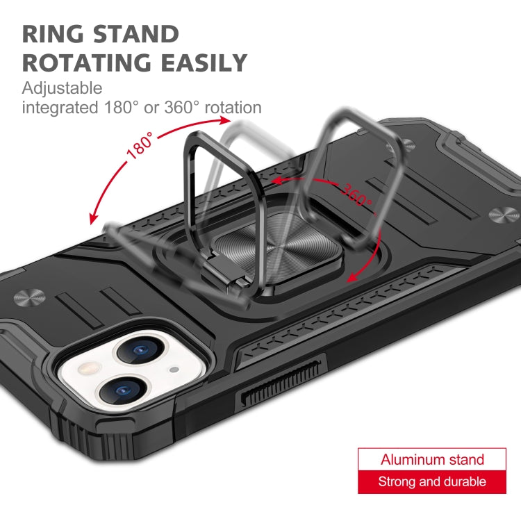 Magnetic Armor Shockproof TPU + PC Case with Metal Ring Holder