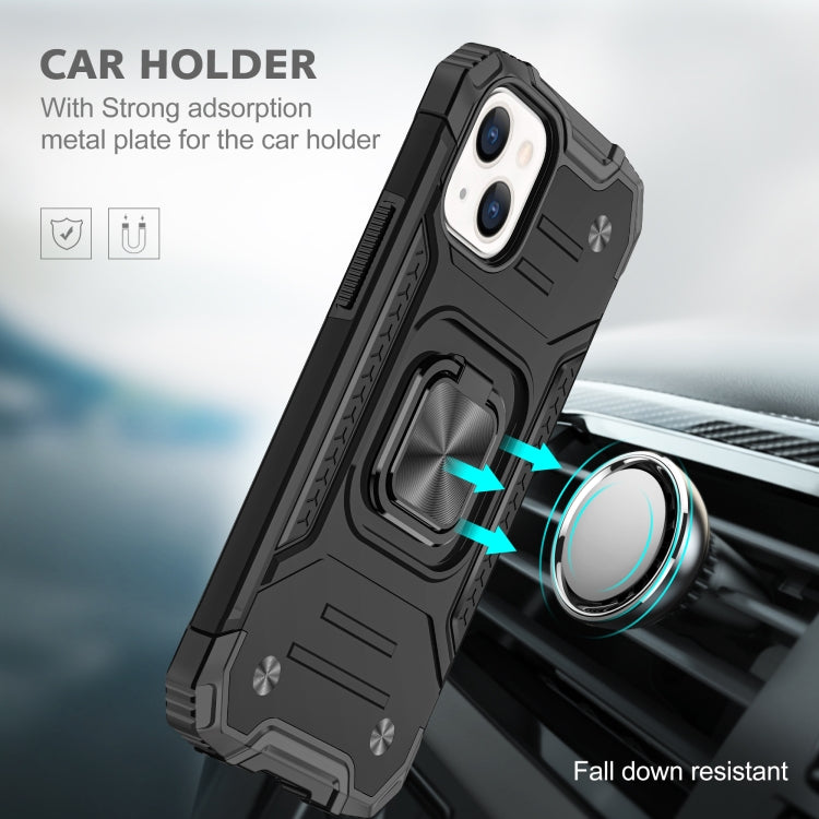 Magnetic Armor Shockproof TPU + PC Case with Metal Ring Holder