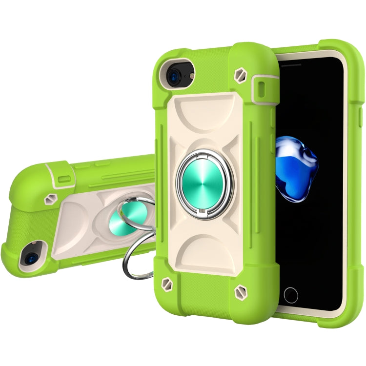 Shockproof Silicone + PC Protective Case with Dual-Ring Holder, For iPhone 6/6s/7/8/SE 2022 / SE 2020, For iPhone 6 Plus/6s Plus/7 Plus/8 Plus