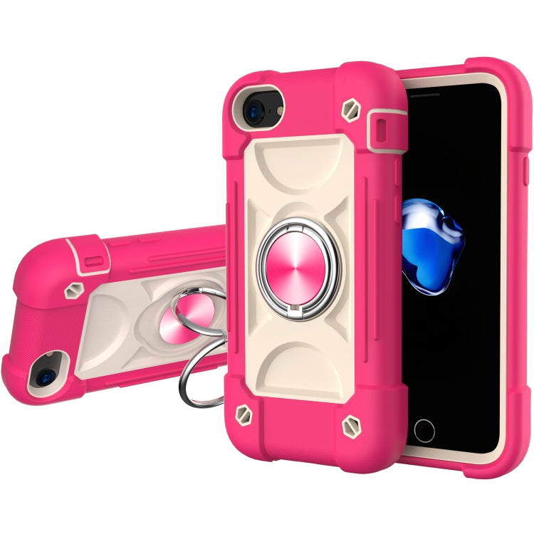 Shockproof Silicone + PC Protective Case with Dual-Ring Holder, For iPhone 6/6s/7/8/SE 2022 / SE 2020, For iPhone 6 Plus/6s Plus/7 Plus/8 Plus