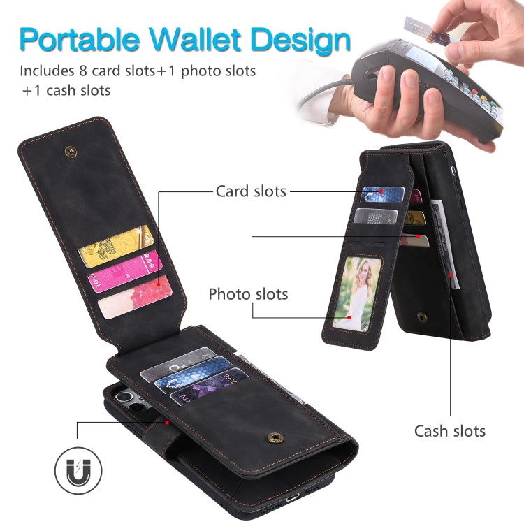Skin Feel Business Horizontal Flip PU Leather Case with Holder & Multi-Card Slots & Wallet & Lanyard & Photo Frame, For iPhone 11, For iPhone 11 Pro, For iPhone 11 Pro Max, For iPhone 12 mini