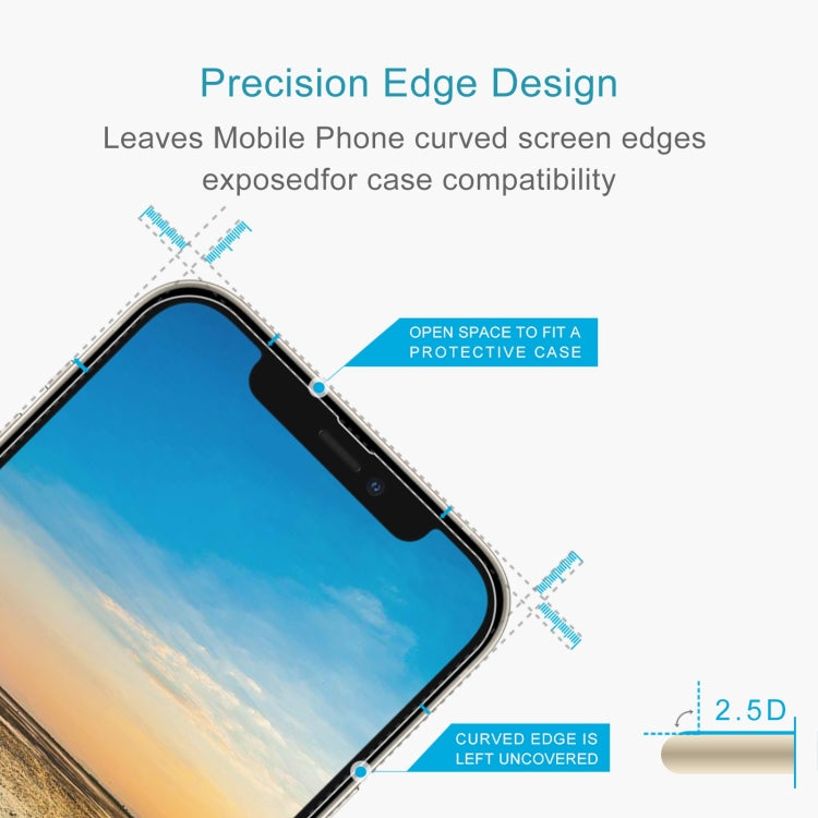 For iPhone 17e / 16e / 13 / 13 Pro 50pcs 0.26mm 9H 2.5D Tempered Glass Film, For iPhone 13 mini (50pcs), For  iPhone 17e / 16e / 13 / 13 Pro (50pcs), For iPhone 13 Pro Max (50pcs)