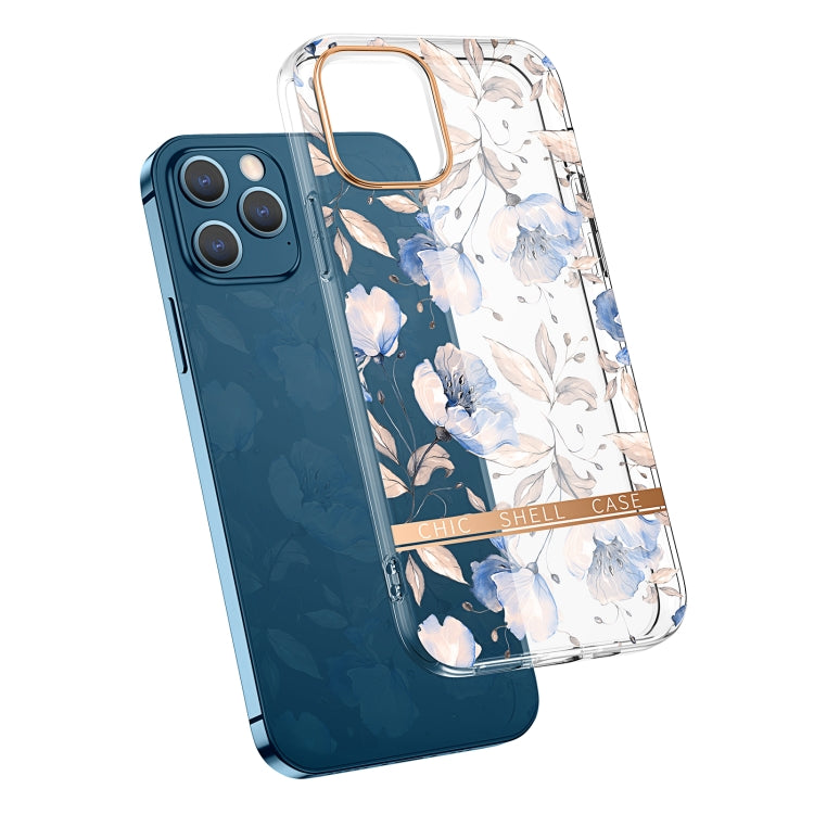 High Translucent Electroplating Flower Pattern TPU + PC Shockproof Case, For iPhone 12 Pro Max, For iPhone 11, For iPhone 11 Pro