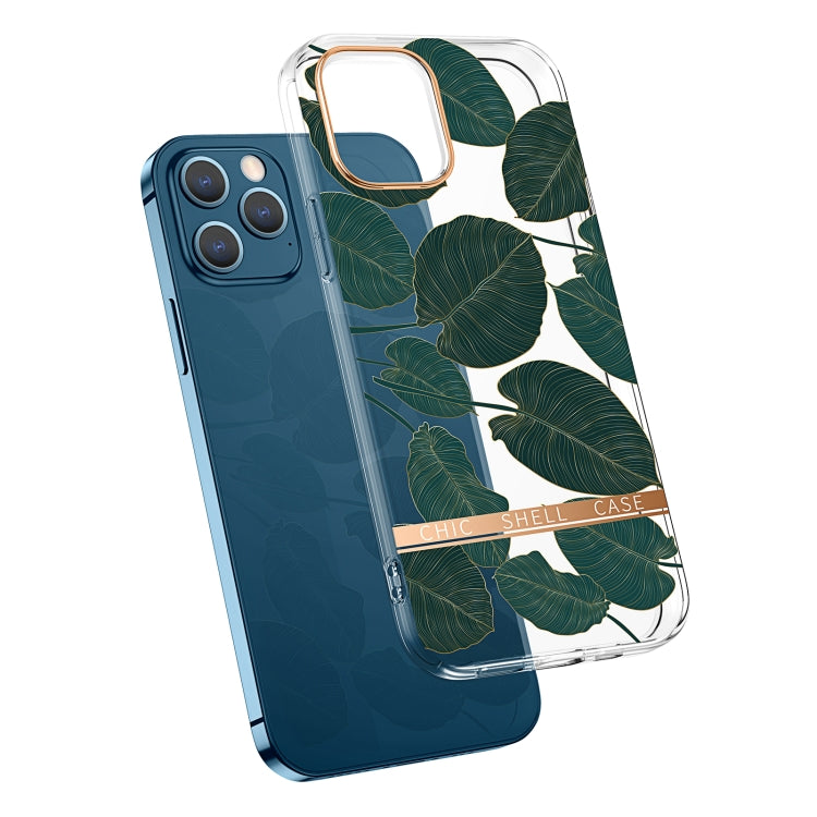 High Translucent Electroplating Flower Pattern TPU + PC Shockproof Case, For iPhone 12 Pro Max, For iPhone 11, For iPhone 11 Pro