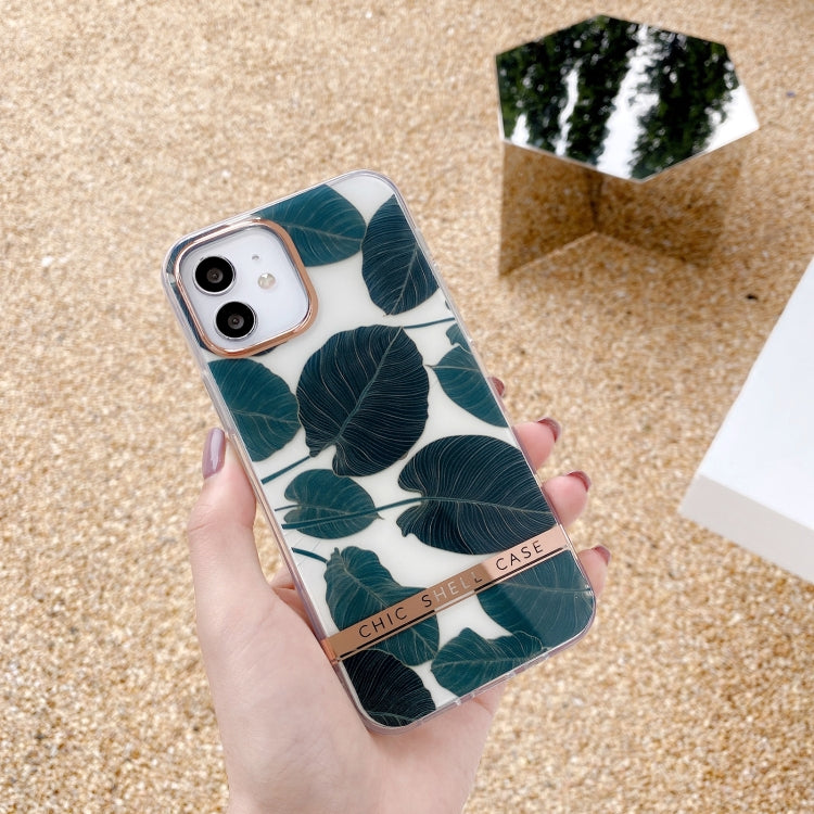 High Translucent Electroplating Flower Pattern TPU + PC Shockproof Case, For iPhone 12 Pro Max, For iPhone 11, For iPhone 11 Pro