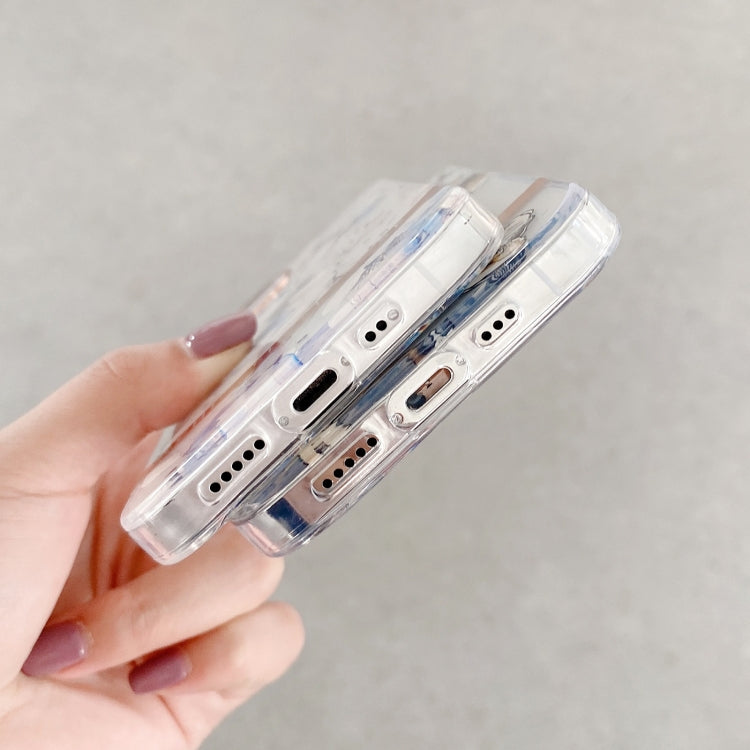 High Translucent Electroplating Flower Pattern TPU + PC Shockproof Case, For iPhone 12 Pro Max, For iPhone 11, For iPhone 11 Pro