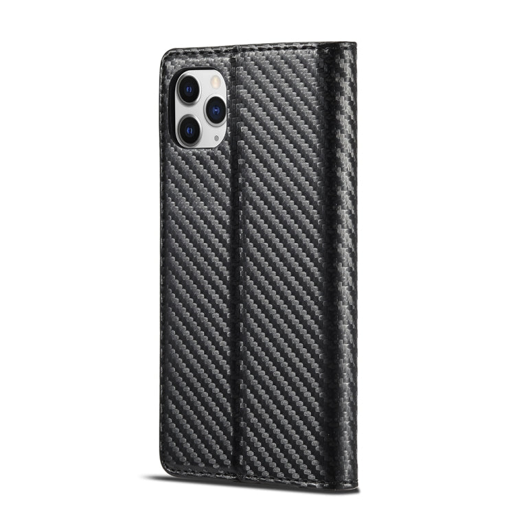 LC.IMEEKE Carbon Fiber PU + TPU Horizontal Flip Leather Case with Holder & Card Slot & Wallet, For iPhone 11, For iPhone 11 Pro, For iPhone 11 Pro Max, For iPhone 12 mini, For iPhone 12 / 12 Pro, For iPhone 12 Pro Max, For iPhone X / XS, For iPhone XR...