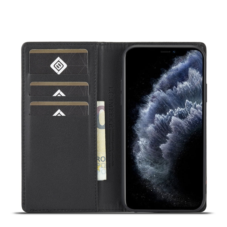 LC.IMEEKE Carbon Fiber PU + TPU Horizontal Flip Leather Case with Holder & Card Slot & Wallet, For iPhone 11, For iPhone 11 Pro, For iPhone 11 Pro Max, For iPhone 12 mini, For iPhone 12 / 12 Pro, For iPhone 12 Pro Max, For iPhone X / XS, For iPhone XR...