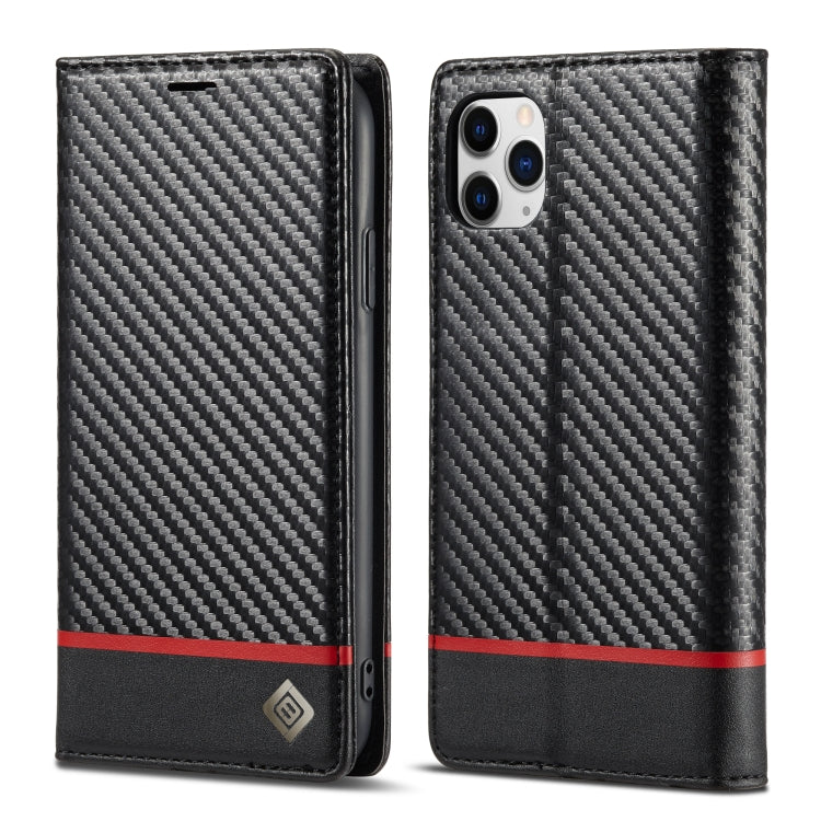 LC.IMEEKE Carbon Fiber PU + TPU Horizontal Flip Leather Case with Holder & Card Slot & Wallet, For iPhone 11, For iPhone 11 Pro, For iPhone 11 Pro Max, For iPhone 12 mini, For iPhone 12 / 12 Pro, For iPhone 12 Pro Max, For iPhone X / XS, For iPhone XR...