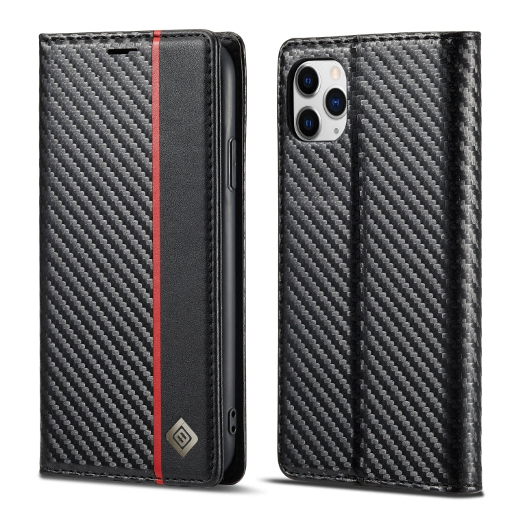LC.IMEEKE Carbon Fiber PU + TPU Horizontal Flip Leather Case with Holder & Card Slot & Wallet, For iPhone 11, For iPhone 11 Pro, For iPhone 11 Pro Max, For iPhone 12 mini, For iPhone 12 / 12 Pro, For iPhone 12 Pro Max, For iPhone X / XS, For iPhone XR...