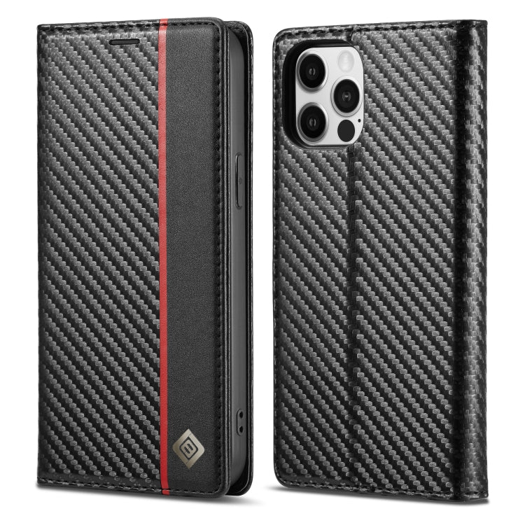 LC.IMEEKE Carbon Fiber PU + TPU Horizontal Flip Leather Case with Holder & Card Slot & Wallet, For iPhone 11, For iPhone 11 Pro, For iPhone 11 Pro Max, For iPhone 12 mini, For iPhone 12 / 12 Pro, For iPhone 12 Pro Max, For iPhone X / XS, For iPhone XR...