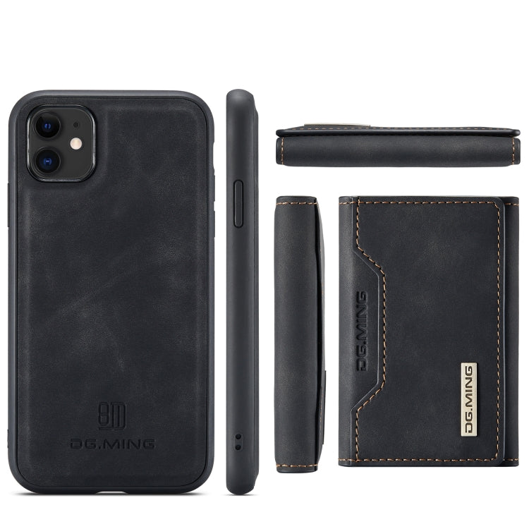 DG.MING M2 Series 3-Fold Multi Card Bag + Magnetic Back Cover Shockproof Case with Wallet & Holder Function