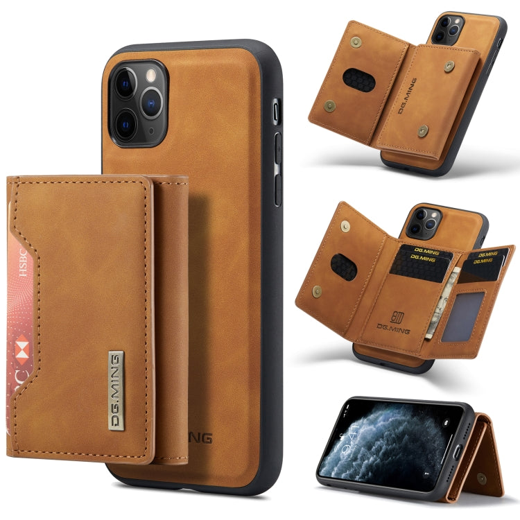 DG.MING M2 Series 3-Fold Multi Card Bag + Magnetic Back Cover Shockproof Case with Wallet & Holder Function