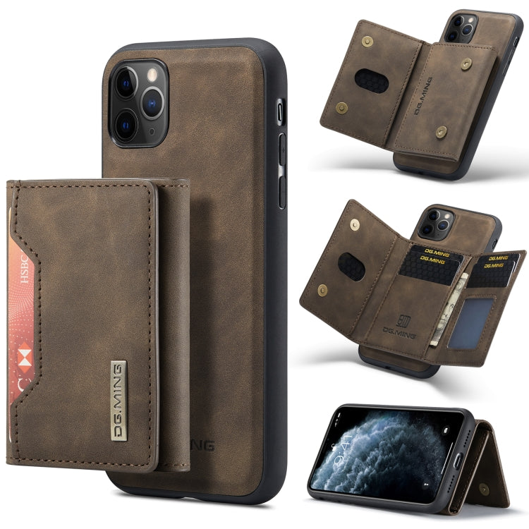 DG.MING M2 Series 3-Fold Multi Card Bag + Magnetic Back Cover Shockproof Case with Wallet & Holder Function