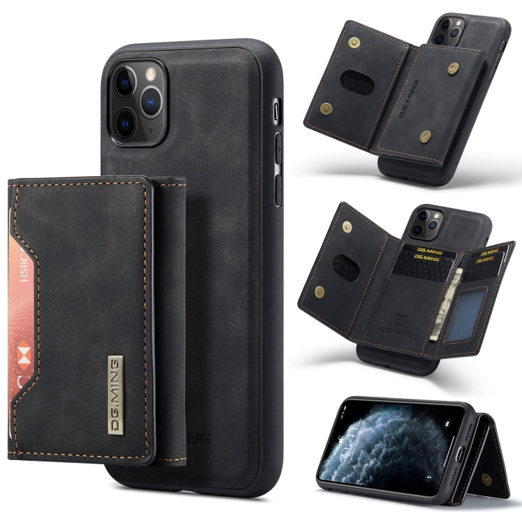 DG.MING M2 Series 3-Fold Multi Card Bag + Magnetic Back Cover Shockproof Case with Wallet & Holder Function