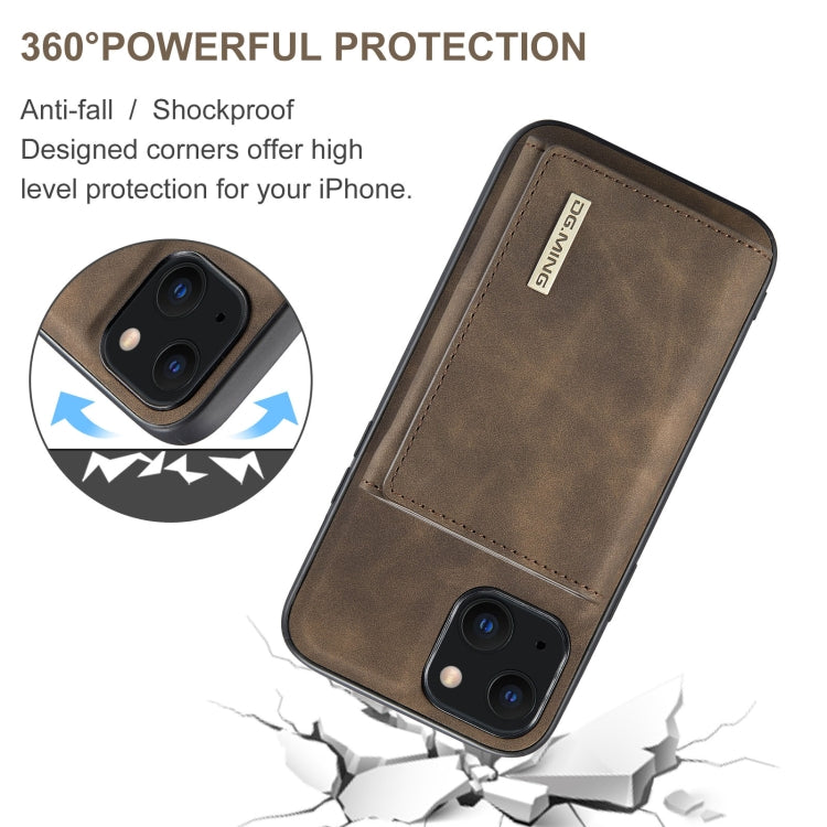 DG.MING M1 Series 3-Fold Multi Card Wallet + Magnetic Shockproof Case with Holder Function
