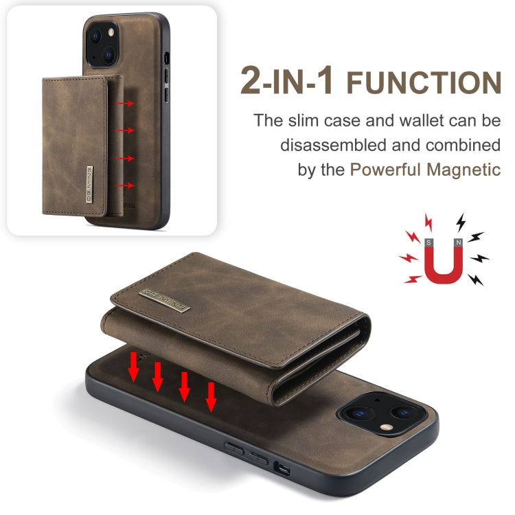 DG.MING M1 Series 3-Fold Multi Card Wallet + Magnetic Shockproof Case with Holder Function
