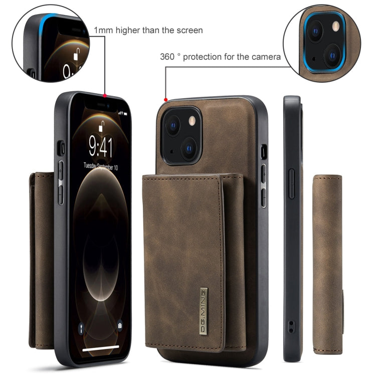 DG.MING M1 Series 3-Fold Multi Card Wallet + Magnetic Shockproof Case with Holder Function