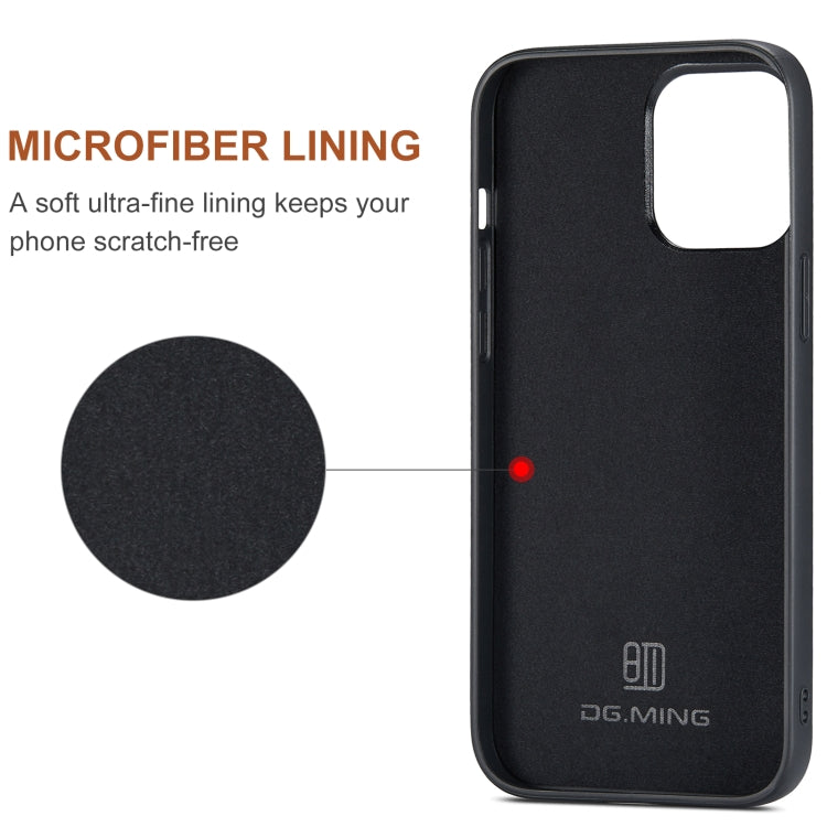 DG.MING M1 Series 3-Fold Multi Card Wallet + Magnetic Shockproof Case with Holder Function