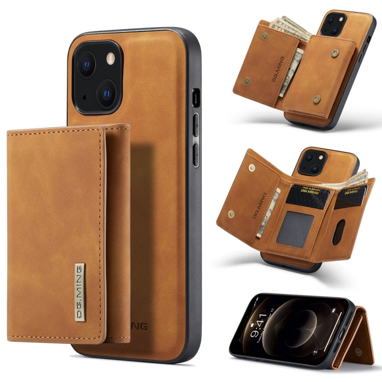 DG.MING M1 Series 3-Fold Multi Card Wallet + Magnetic Shockproof Case with Holder Function