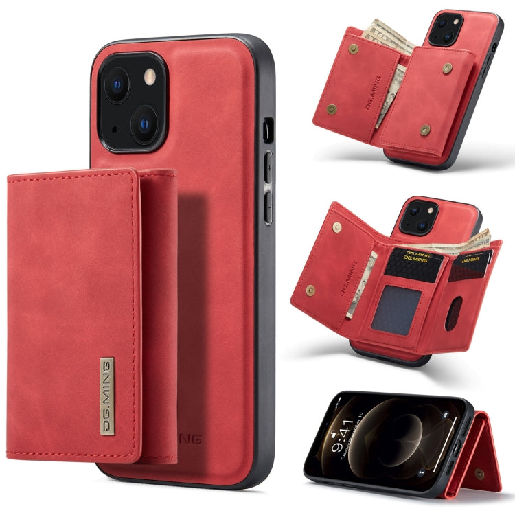 DG.MING M1 Series 3-Fold Multi Card Wallet + Magnetic Shockproof Case with Holder Function