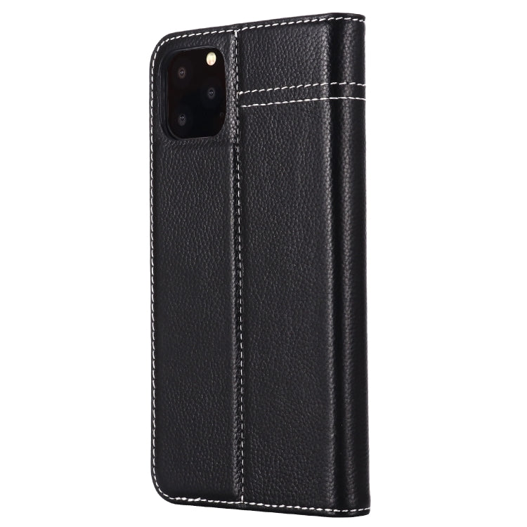 GEBEI Top-grain Leather Horizontal Flip Protective Case with Holder & Card Slots, For iPhone 11, For iPhone 11 Pro, For iPhone 11 Pro Max, For iPhone XS / X