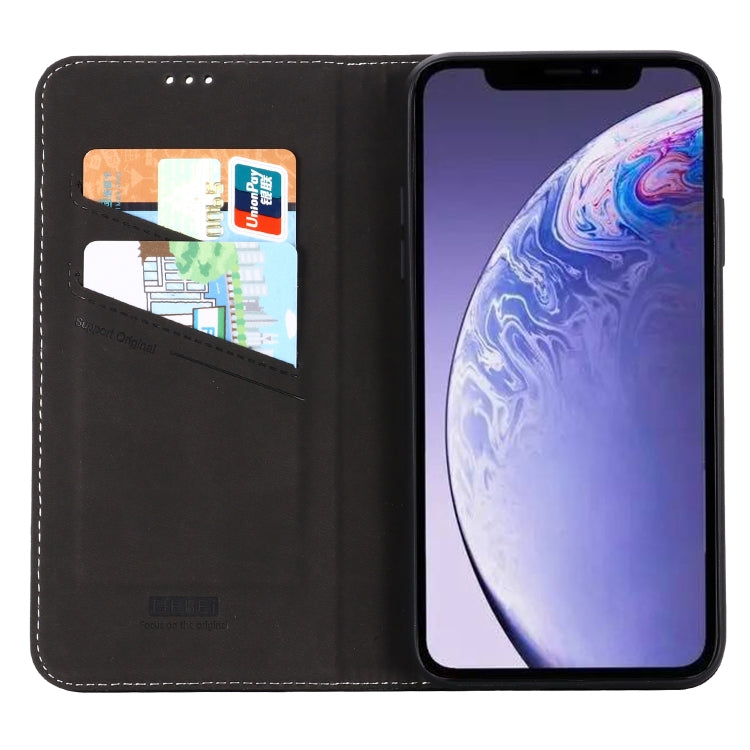 GEBEI Top-grain Leather Horizontal Flip Protective Case with Holder & Card Slots, For iPhone 11, For iPhone 11 Pro, For iPhone 11 Pro Max, For iPhone XS / X